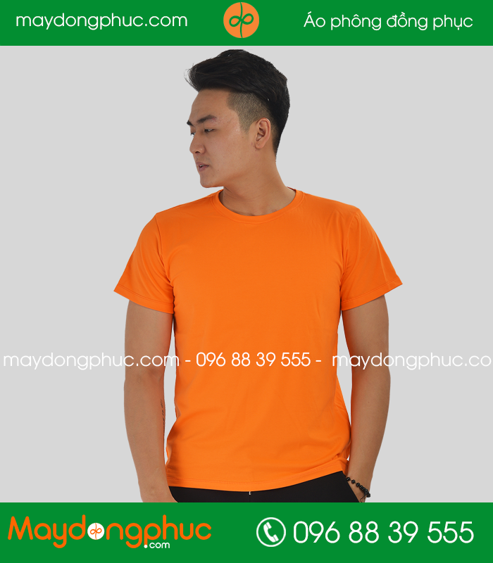 Áo phông cổ tròn đồng phục màu Cam